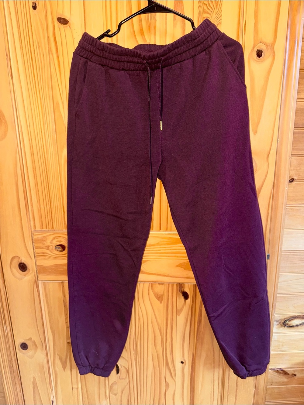 Wool X Women's Pull-On Jogger Pants in Deep Plum
